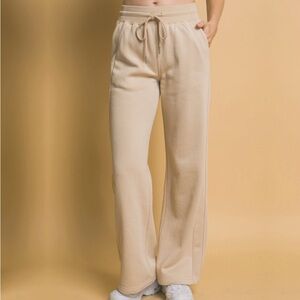 Women's Beige Drawstring Joggers